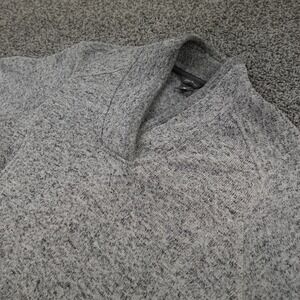 Eddie Bauer Sweater Womens M Heather Gray Shawl Collar Pullover Outdoor Hiking